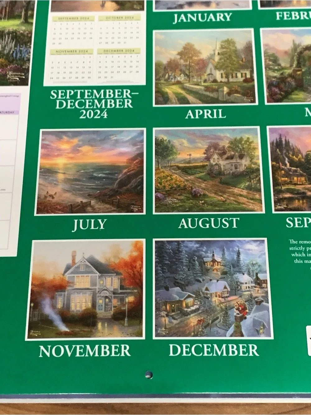 Thomas Kinkade Studios 2026 Deluxe Wall Calendar - Clean & No Writing